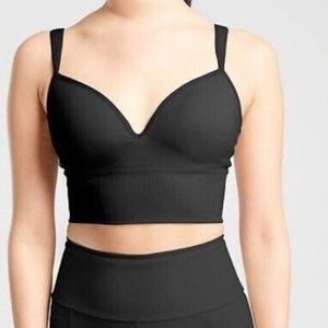 ATHLETA Embrace Bra A-C Molded Adjustable Everyday Sports Bra BLACK SMALL